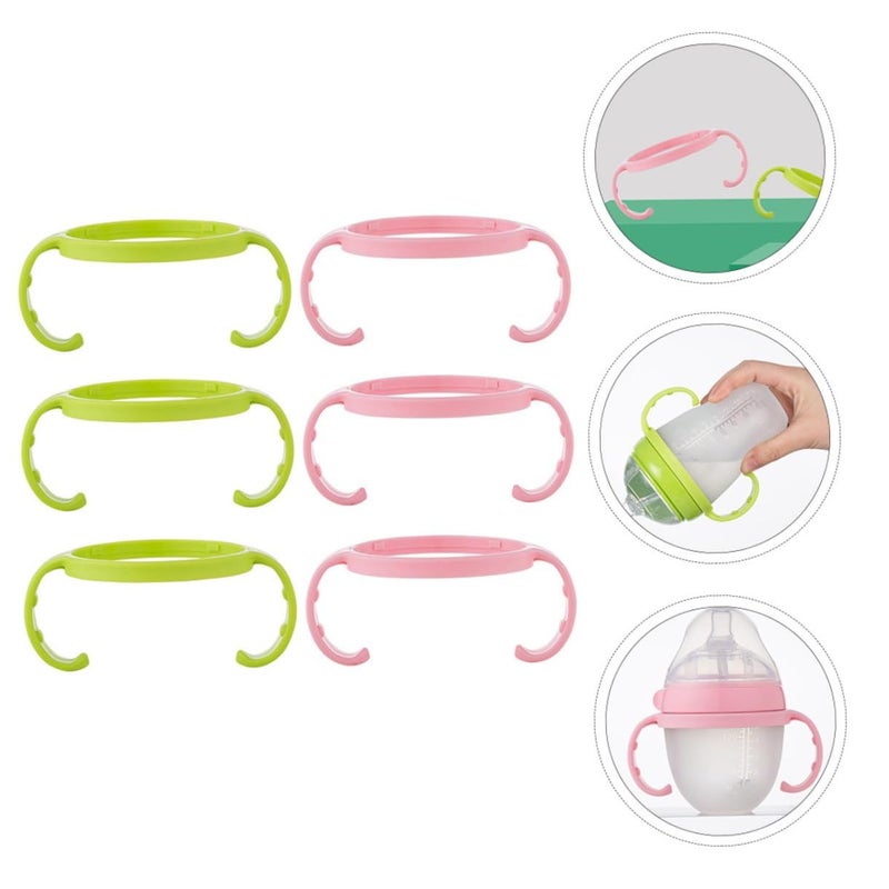 6 Pack Removable Baby Bottle Handles Flexible Twist Resistant Easy Grip For Independent Drinking - Image 4