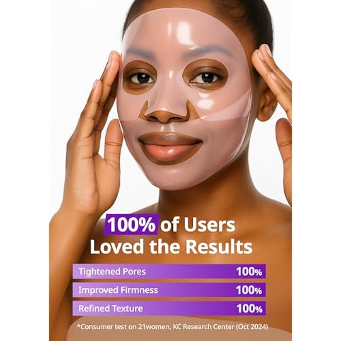 SNP 10,000ppm Deep Collagen + PDRN + Retinol Hydrogel Mask | 8 Layer 125Da Collagen Face Mask | Overnight Facial Mask | Patent Skin Hydration | Hydrating Facial Mask | Face Mask Skin Care | 4 Sheets - Image 5