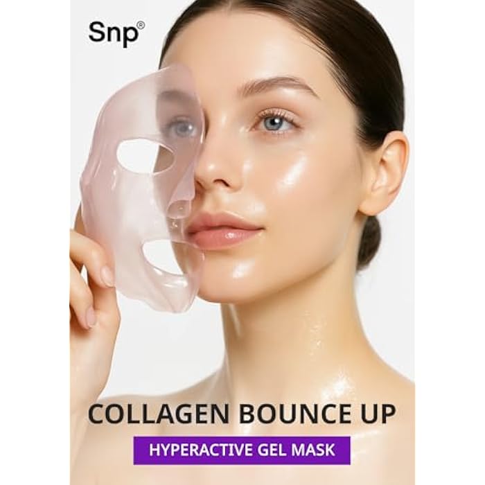 SNP 10,000ppm Deep Collagen + PDRN + Retinol Hydrogel Mask | 8 Layer 125Da Collagen Face Mask | Overnight Facial Mask | Patent Skin Hydration | Hydrating Facial Mask | Face Mask Skin Care | 4 Sheets - Image 2