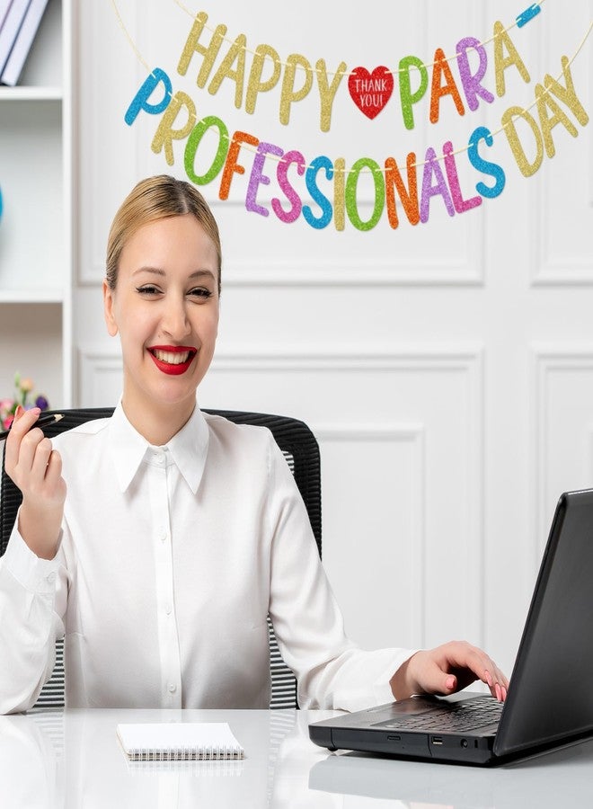 FOZEE Paraprofessional Appreciation Day Banner, Paraprofessional Appreciation Day Decorations, Happy Paraprofessional Day Party Decorations - Image 4
