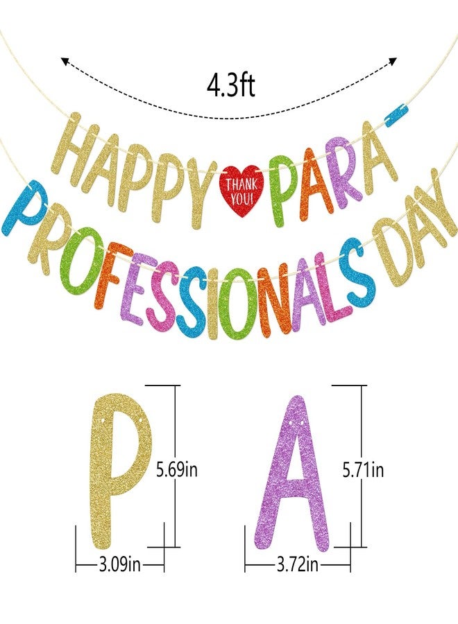 FOZEE Paraprofessional Appreciation Day Banner, Paraprofessional Appreciation Day Decorations, Happy Paraprofessional Day Party Decorations - Image 2