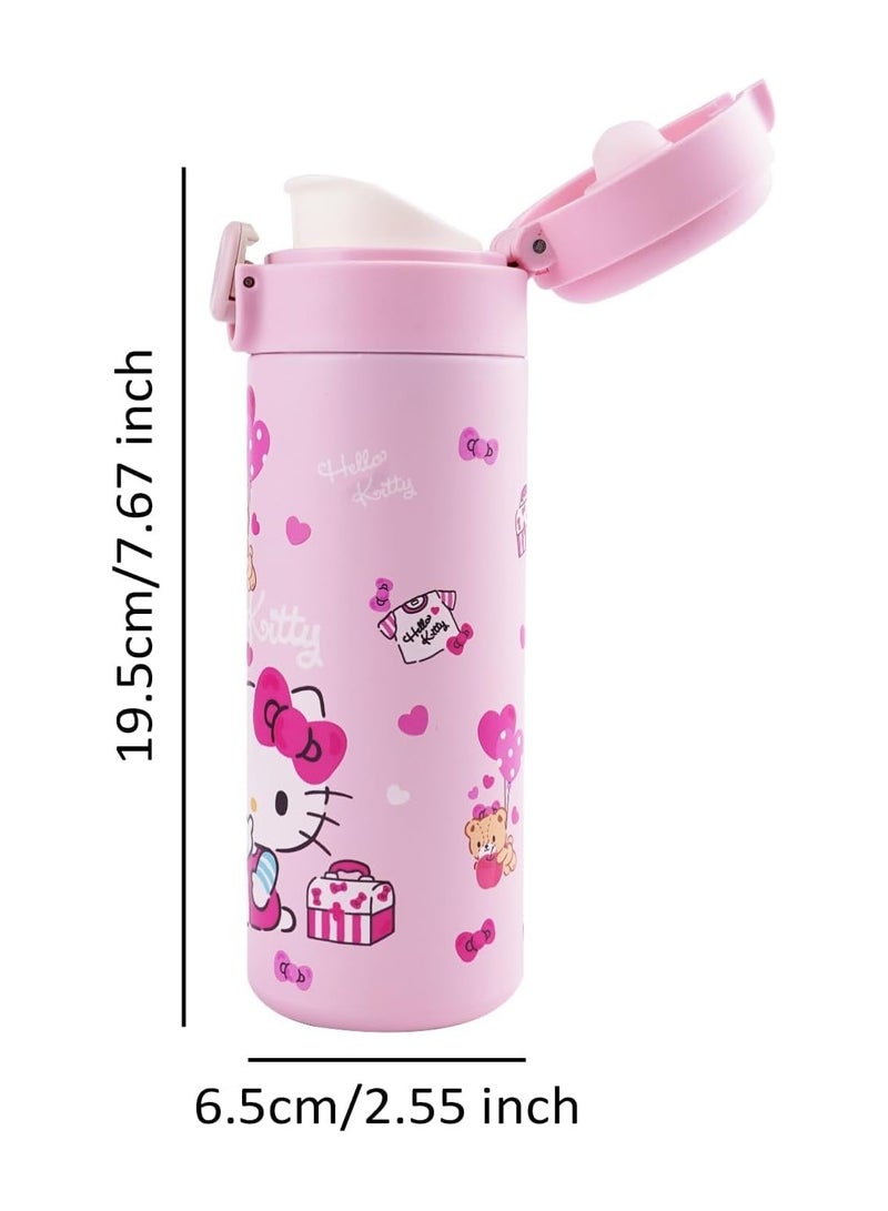 general Cartoon Cat Cat Water Bottle Ladies Thermal Mug Kawaii Vacuum Insulated Stainless Steel Water Bottle Cute Girl's Gift - Image 5