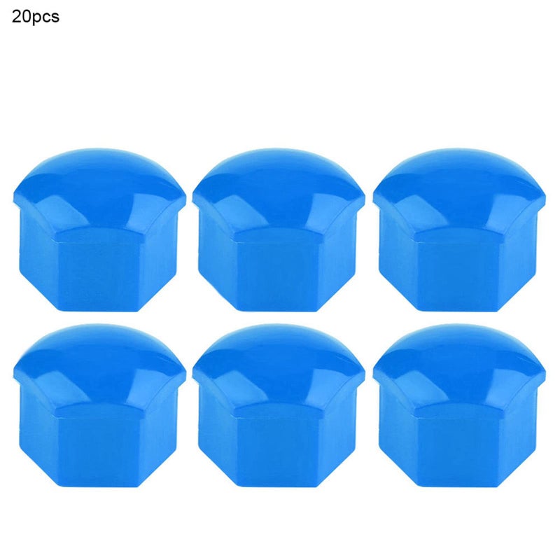 Blue Wheel Nut Covers 20pcs 19mm Rust Prevention Decorative Caps for Car Bolts - Image 3