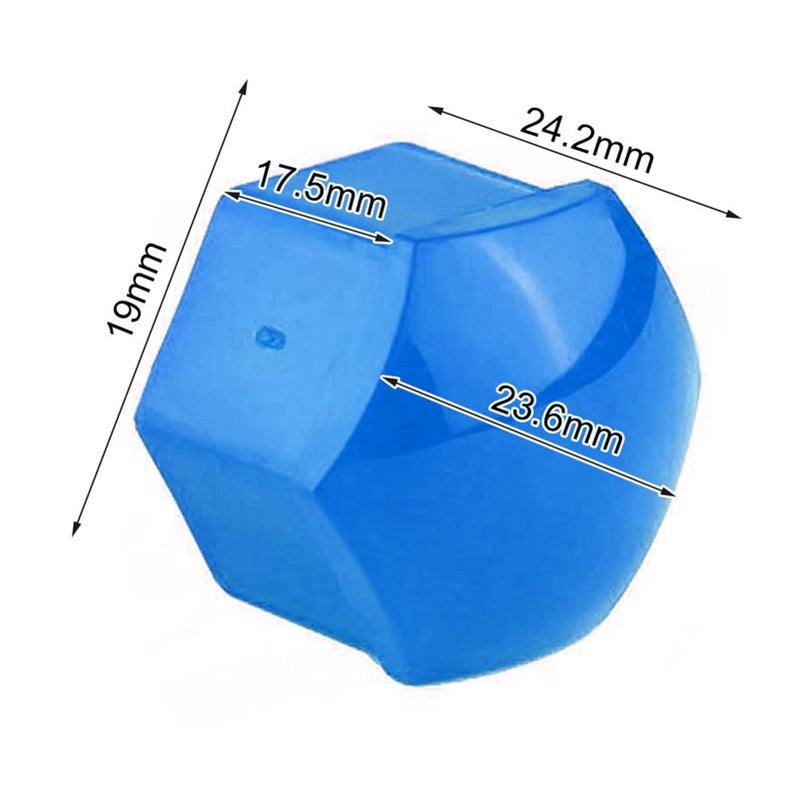 Blue Wheel Nut Covers 20pcs 19mm Rust Prevention Decorative Caps for Car Bolts - Image 4