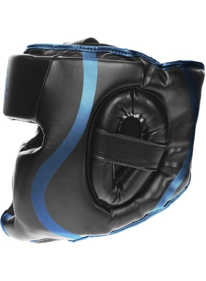 Sanabul  Essential Boxing Headgear for Men & Women | Muay Thai and MMA Headgear | Sparring Headgear with Full Face Coverage, Black/Blue - Image 5