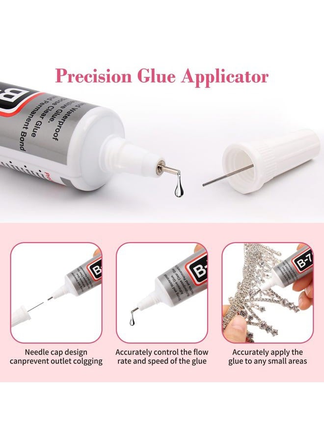 Cridoz B7000 Jewelry Glue, 10 Packs Super Handmade Glue, Precision Tip, Fabric Adhesive, Transparent, Multifunctional for Cloth, Stone, Metal, Plastic, Clay - Image 5