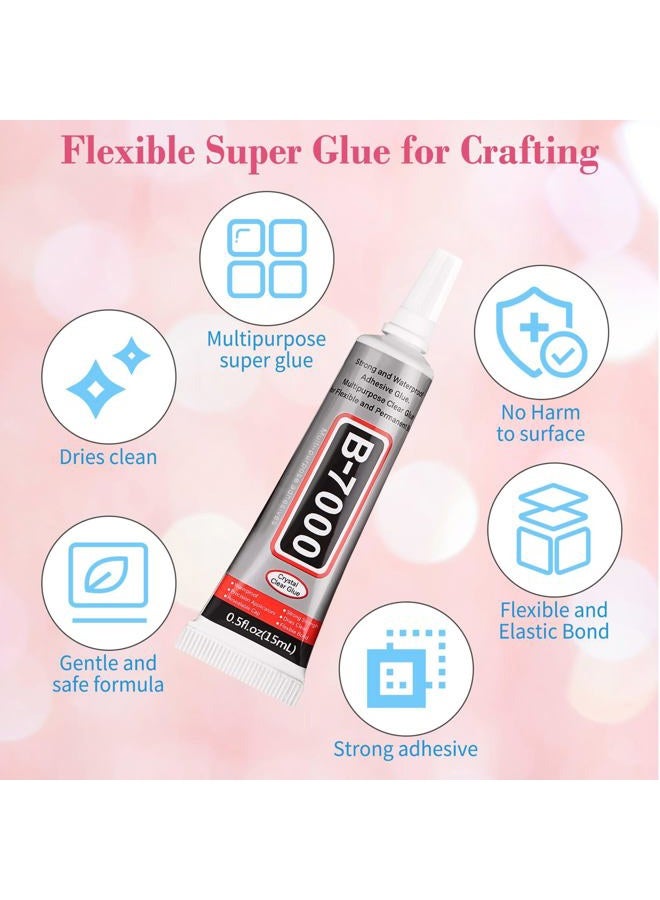 Cridoz B7000 Jewelry Glue, 10 Packs Super Handmade Glue, Precision Tip, Fabric Adhesive, Transparent, Multifunctional for Cloth, Stone, Metal, Plastic, Clay - Image 4