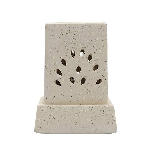 CAVY CAVY Universal Ceramic Electric Oil Burner Lamp for Home Decoration Office SPA Home Fragrance Air Freshner Lamp Electric Square Shaped Diffuser with Light  - Image 1