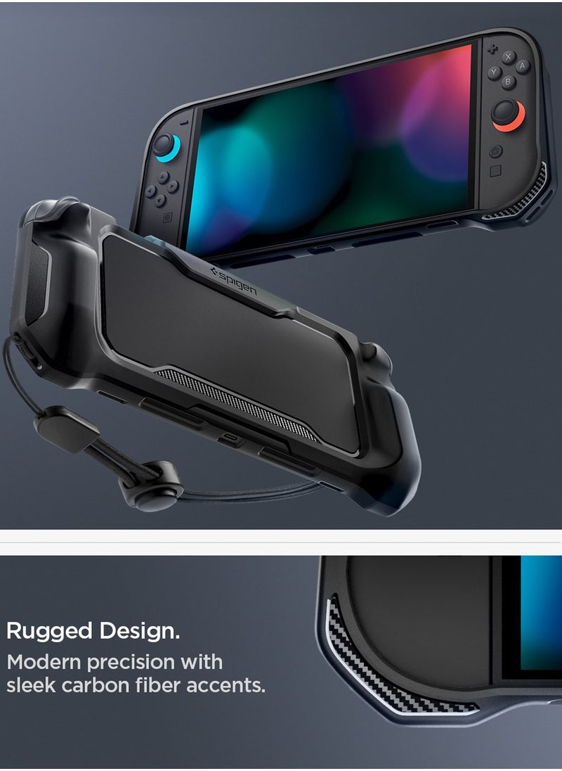 Spigen Rugged Armor Nintendo Switch 2 Case Cover (2025) Protective Handheld Case with Ergonomic Grip & Strap (Not Compatible with Switch Dock) - Matte Black  - Image 3