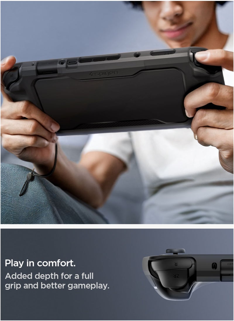 Spigen Rugged Armor Nintendo Switch 2 Case Cover (2025) Protective Handheld Case with Ergonomic Grip & Strap (Not Compatible with Switch Dock) - Matte Black  - Image 4