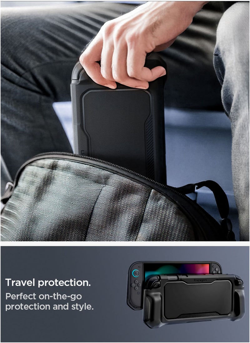 Spigen Rugged Armor Nintendo Switch 2 Case Cover (2025) Protective Handheld Case with Ergonomic Grip & Strap (Not Compatible with Switch Dock) - Matte Black  - Image 5