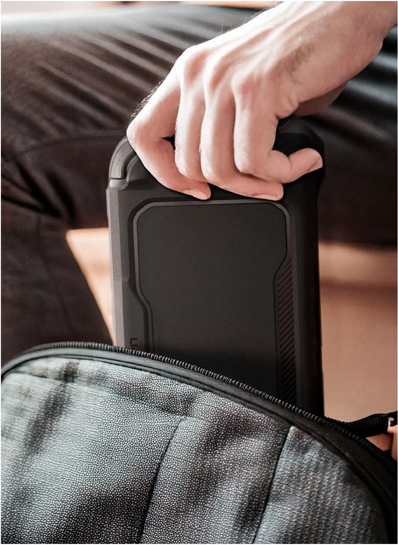 Spigen - Rugged Armor Nintendo Switch 2 Case Cover (2025) Protective Handheld Case with Ergonomic Grip & Strap (Not Compatible with Switch Dock) - Matte Black - Image 1