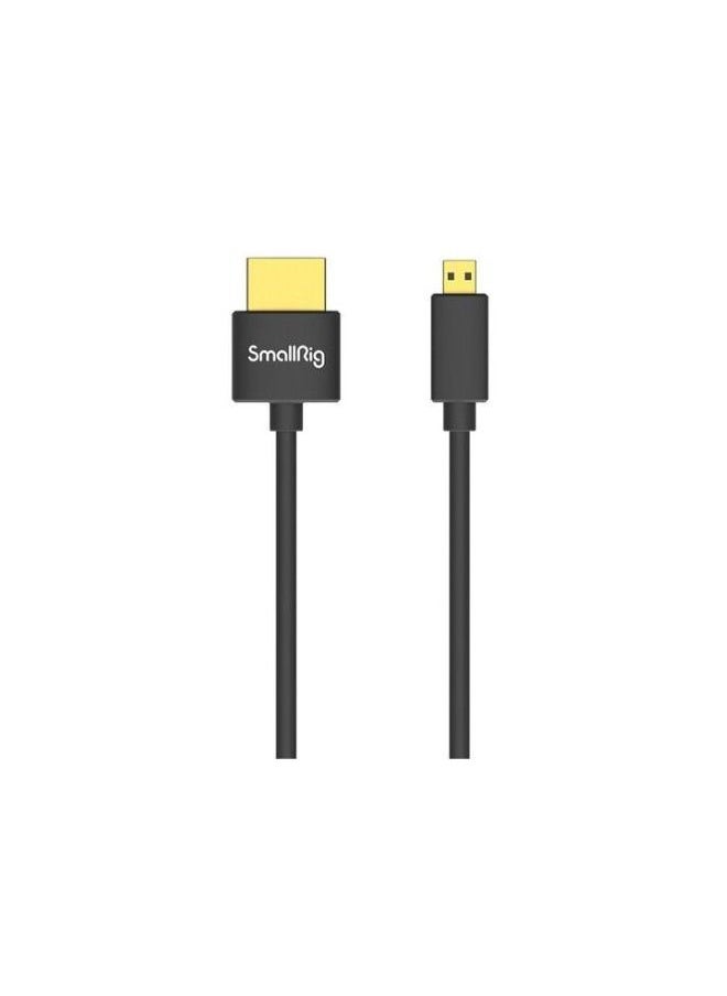 SMALLRIG - SMALLRIG ULTRA SLIM 4K Micro HDMI to Full HDMI CABLE (D TO A) 55CM 3043 - Image 1