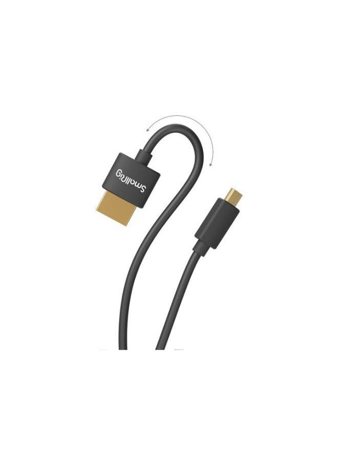 SMALLRIG - SMALLRIG ULTRA SLIM 4K Micro HDMI to Full HDMI CABLE (D TO A) 55CM 3043 - Image 1