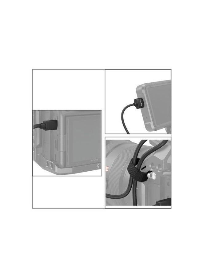 SMALLRIG - SMALLRIG ULTRA SLIM 4K Micro HDMI to Full HDMI CABLE (D TO A) 55CM 3043 - Image 1