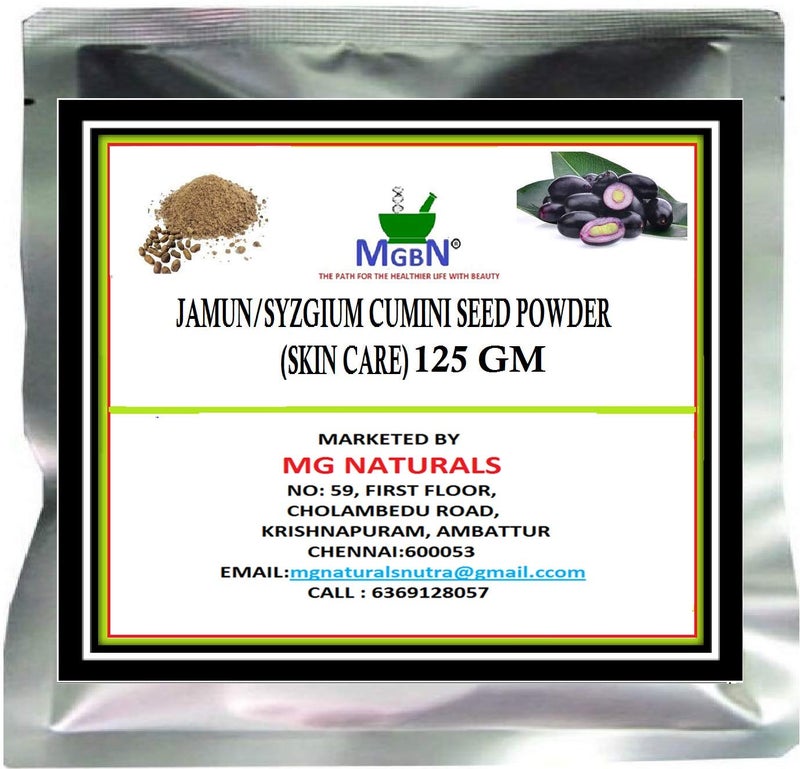 MGBN THE PATH FOR THE HEALTHIER LIFE WITH BEAUTY JAMUNSYZGIUM CUMINI SEED POWDER SKIN CARE 125 GM - Image 1