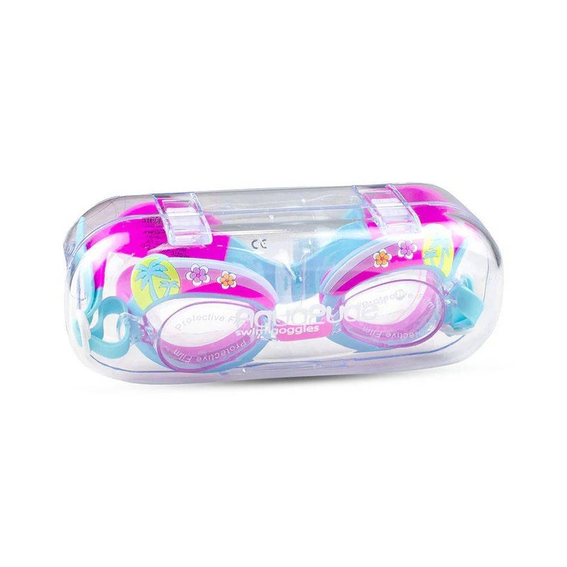 Aqua2ude Mini Get-Away Swim Goggles (Blue/Pink) - Image 1