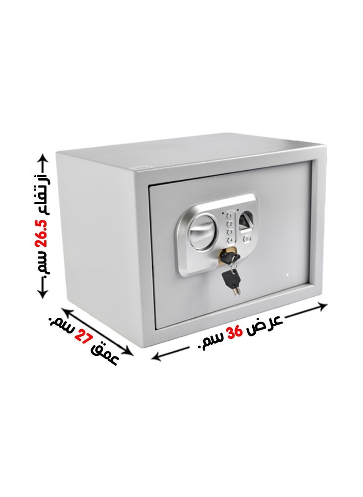 Luxury Fire-Resistant Digital Security Safe With Electronic Number Pad And Lock And Physical  Key 36*26.5*27 CM