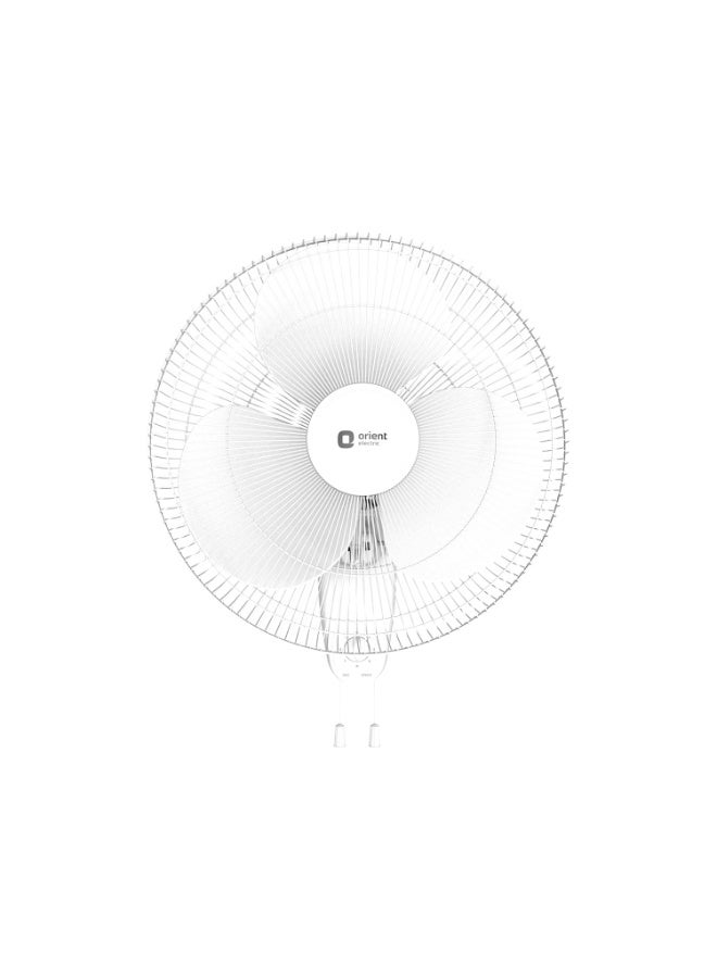 Orient Electric Wall 91 | Wall Fan for Home | 100% Copper Motor with COP-TER Technology | 90 Degree Oscillation & Tilt Mechanism | 3 Speed Pull Cord | Military Grade Guard | White - Image 1