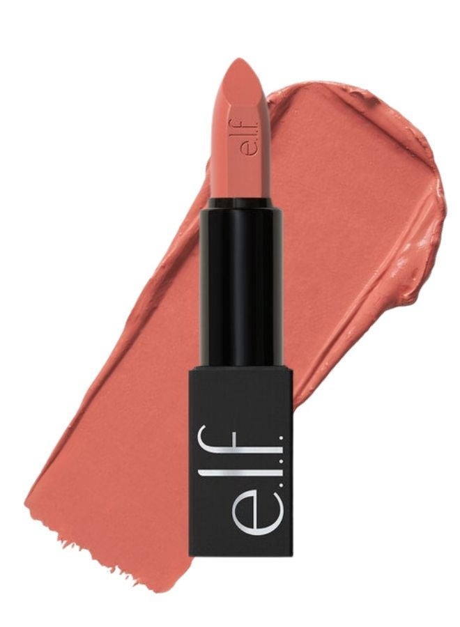 elf e.l.f. O Face Satin Lipstick – Feeling Myself | Richly Pigmented Hydrating Satin Finish Lipstick with Squalane, Jojoba Esters & Marula Oil – 3.8 g - Image 1