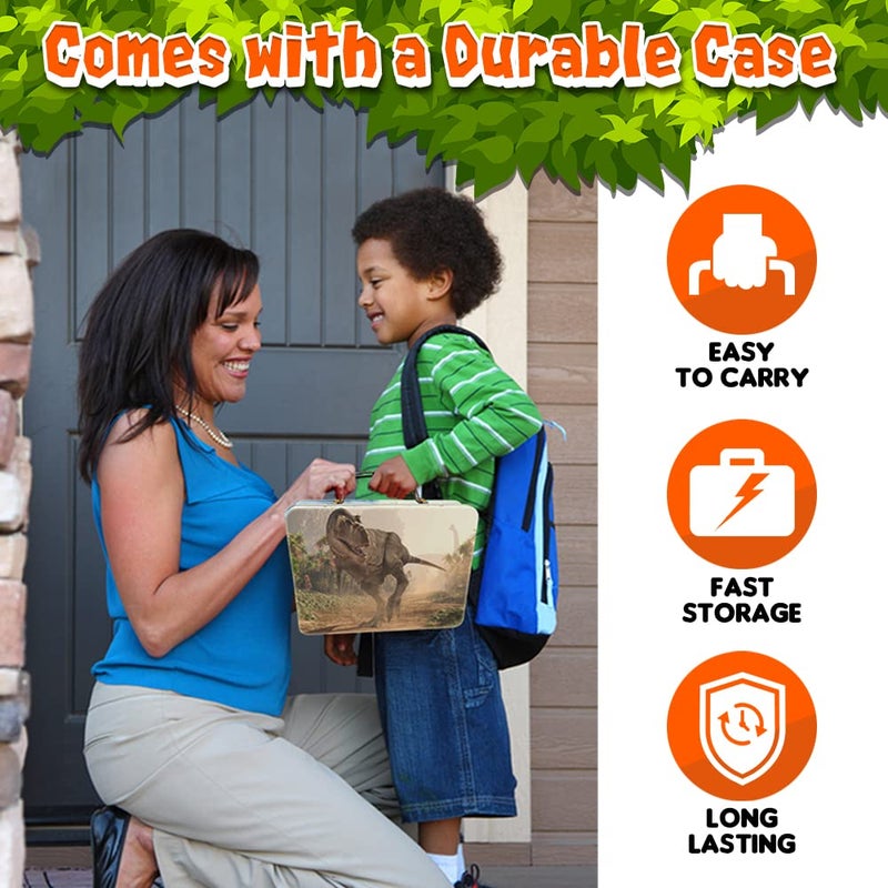 3 Bees & Me Dinosaur Toys for Kids 3-5 & 5-7 Boys & Girls - 12 6" Fun Prehistoric Animal Action Figures with Storage Box, Age 3+, Girls & Boys Dinosaur Toys for Toddlers & Kids - Image 4