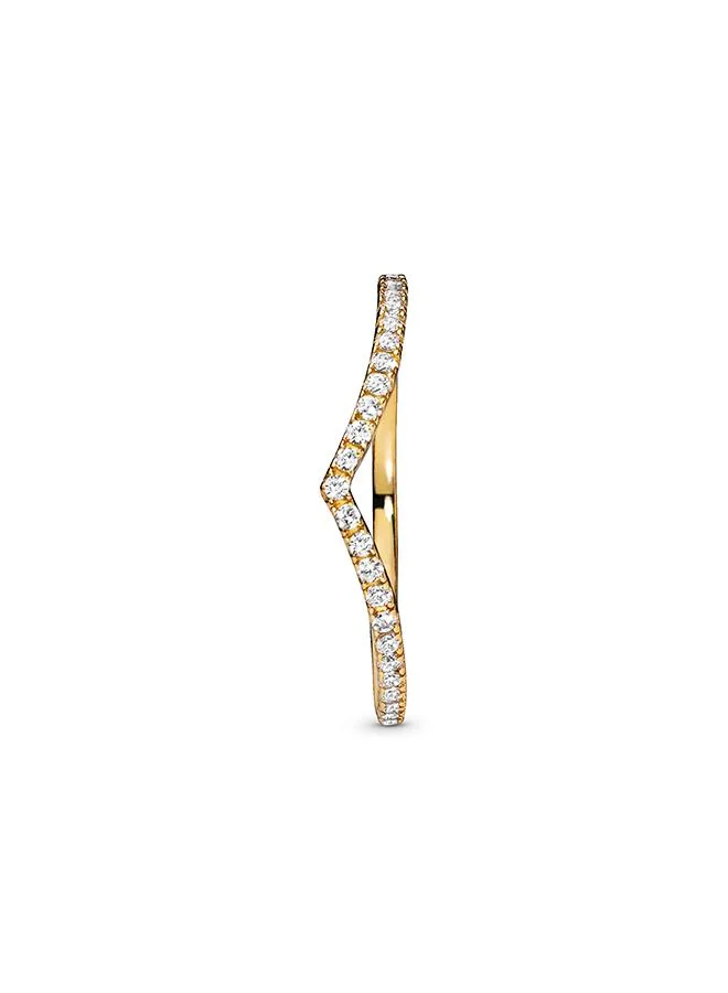 باندورا Sparkling Wishbone Ring