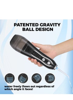 LUMIVE Lumive Water Flosser, Cordless & Rechargeable Oral Cleaner for Home and Travel, 5 Modes, 300mL, IPX7 Waterproof, 2500mAh Battery, USB Recharging, 6 Jet Tips for Braces & Bridges Care, Toothbrush & Travel Bag – Black  - Image 5
