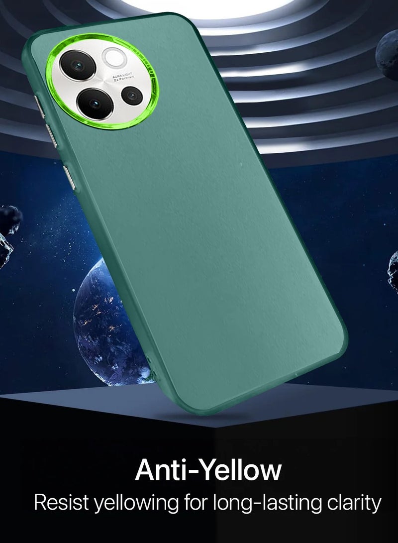 Wtech vivo V40 Lite 5G 2024 SO COOL Series Light Refrative Silicone Protective Raised Plating Camera Lips Bazel - Green - Image 5