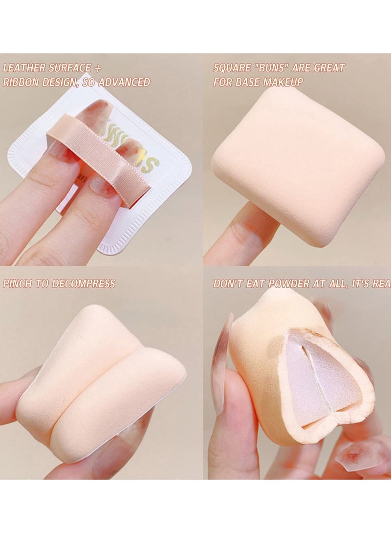 SOLARAE Reusable Makeup Pads Set with Short Velvet Flocking Round Puffs, Multicolor Makeup Tools for Foundation, Loose Powder, and Setting - Image 5