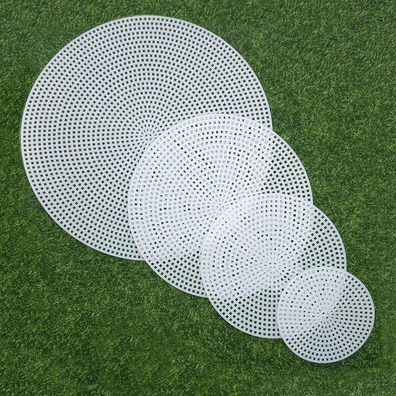 Allazone 58 PCS Mesh Plastic Canvas Sheets 5 Size Round Clear Plastic Canvas for DIY Crafts Embroidery Cross Stitch, Acrylic Yarn Crafting, Knit and Crochet Projects - Image 4