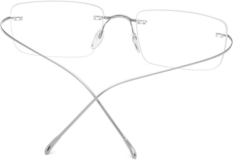 FONEX Titanium Glasses Frame,Rimless Frameless Optical Eyewear Eyeglasses for Men and Women F85634 - Image 5