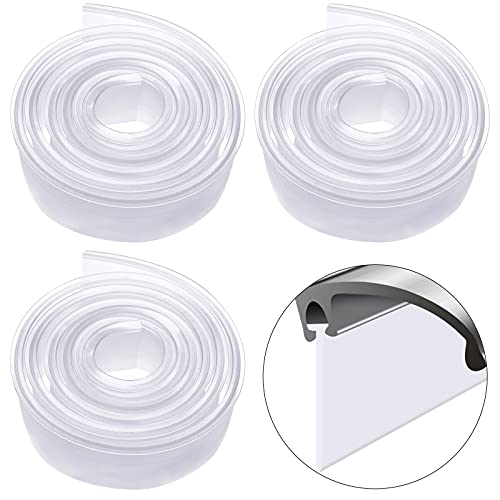 Zonon 108 Inch Clear Shower Door Bottom Seal T Shaped Shower Door Seal Strip Framed Shower Door Drip Sweep Replacement Parts for Bathroom - Image 1