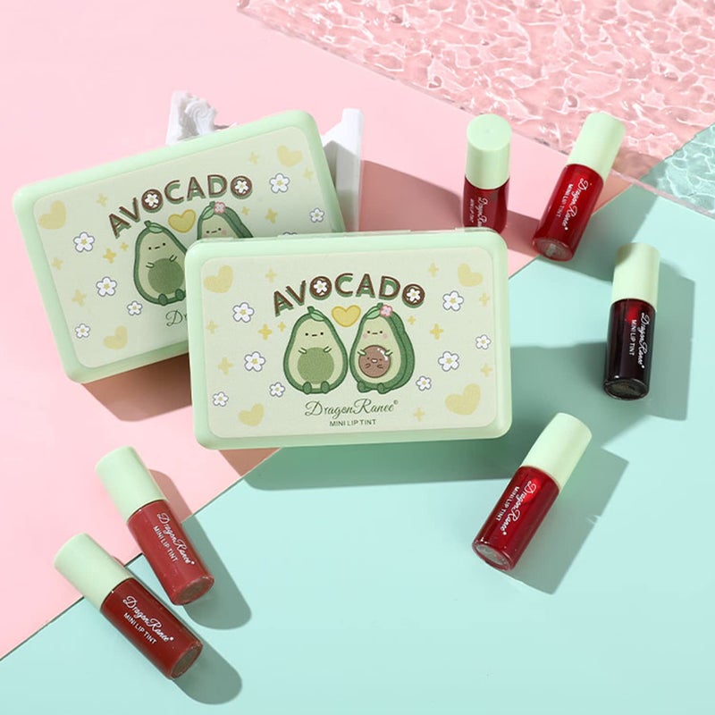 Eakroo 6 Colors Lip Tint Stain Set, Korean Skin Care, Moisturizing Lip Tint Mini Liquid Lipstick for Women, Lip gloss for Girls, Blush for Cheeks, Long Lasting, Non-Stick Cup, High Pigment - Image 5