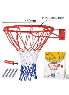 Generic Level Up Your Performance with QSHOP®Professional Basketball Hoop, Wall Mounted Basketball Hoop, Indoor and Outdoor Basketball Hoop, 45cm  - Image 4