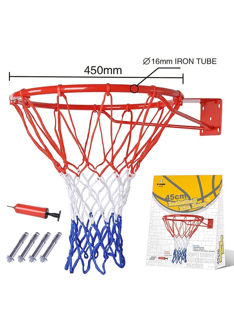 Generic - Level Up Your Performance with QSHOP®Professional Basketball Hoop, Wall Mounted Basketball Hoop, Indoor and Outdoor Basketball Hoop, 45cm - Image 1