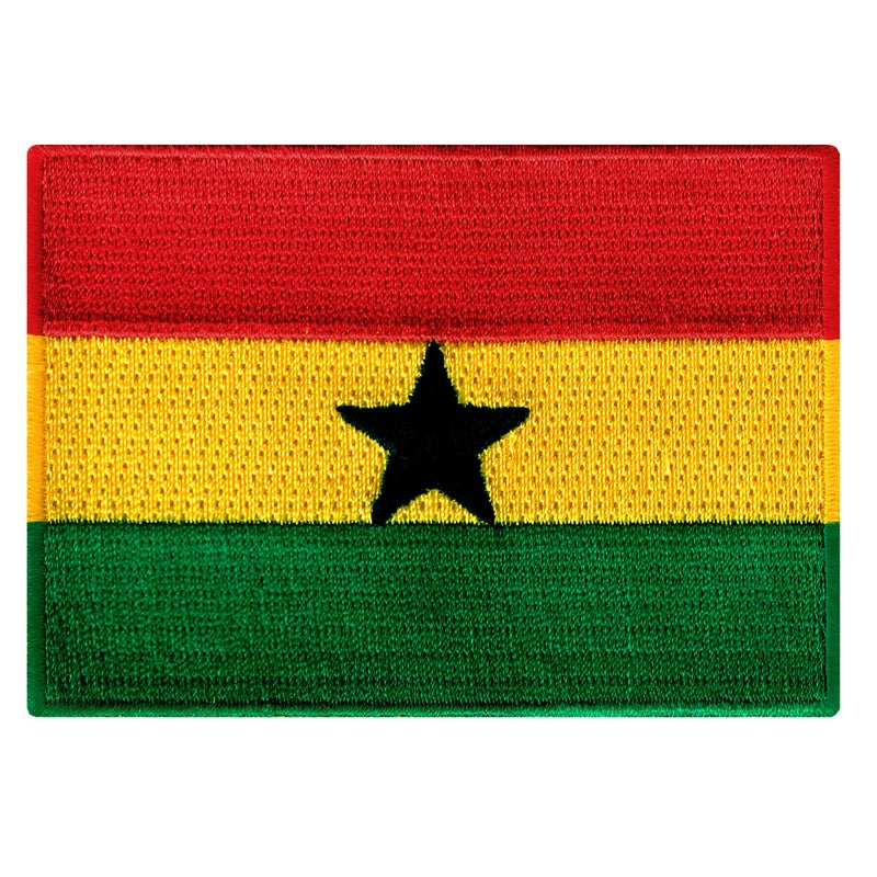 Cypress Collectibles Embroidered Patches Cypress Collectibles  Ghana Flag Patch  Premium Embroidered Appliqu  African Country Iron On Patches  Dimensions 35 x 25