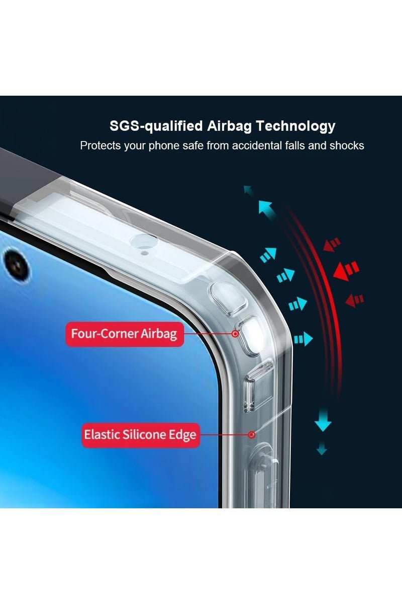 general Transparent protective case compatible with Vivo X200 FE 5G [Airbag protection] Transparent protective case Camera lens protection PC+TPU Drop-proof and shock-proof bumper protection Back cover - Image 2