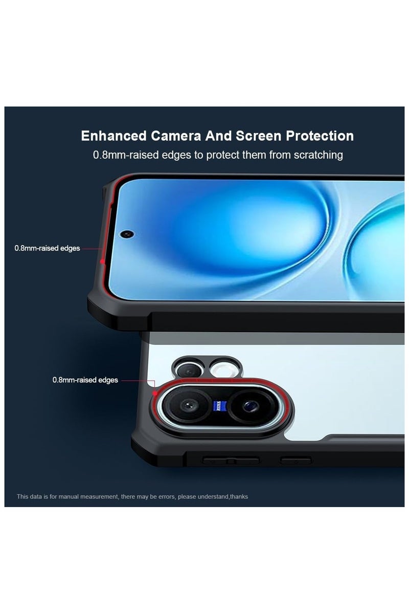 general Transparent protective case compatible with Vivo X200 FE 5G [Airbag protection] Transparent protective case Camera lens protection PC+TPU Drop-proof and shock-proof bumper protection Back cover - Image 3