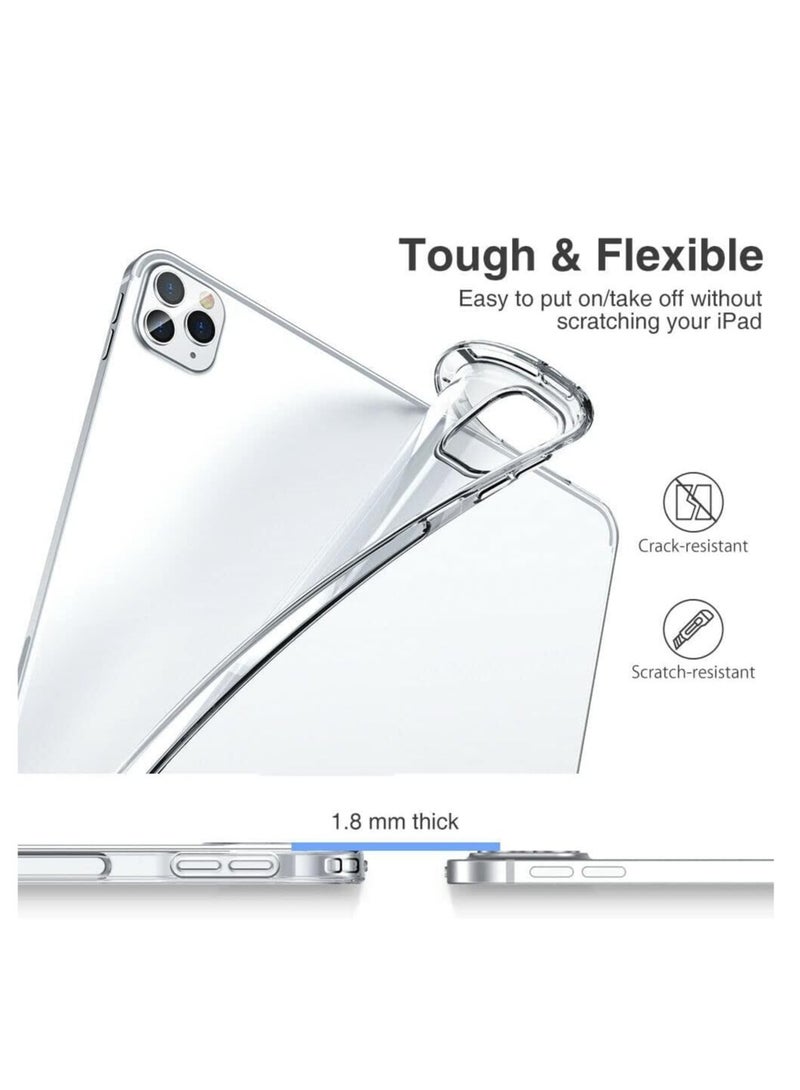 ELTRAZONE TPU Crystal Clear Soft Shell Case Cover for iPad Pro 11 inch 2021, 2020, 2018 Back Cover Transparent. - Image 3