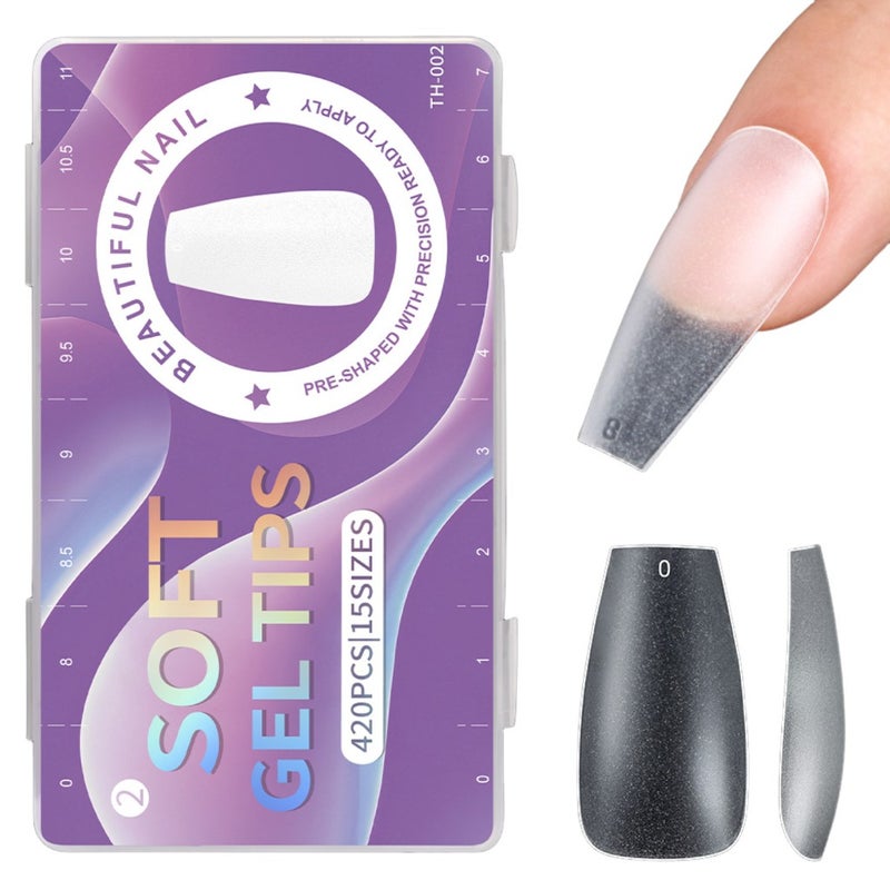Ultra short matte nail plate, ultra-thin and scratch free nail plate Transparent - Image 1