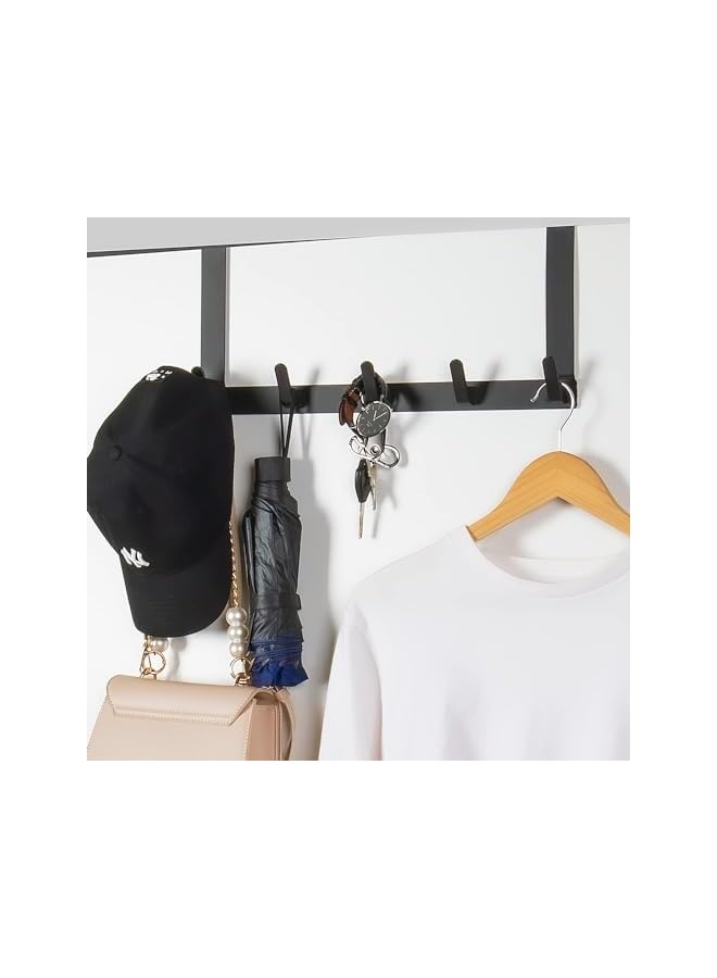 S-TOP Over The Door Hooks, Stainless Steel Heavy Duty Over Door Hanger Hooks for Coat Robe Hat Clothes Towels Hanging - Image 3