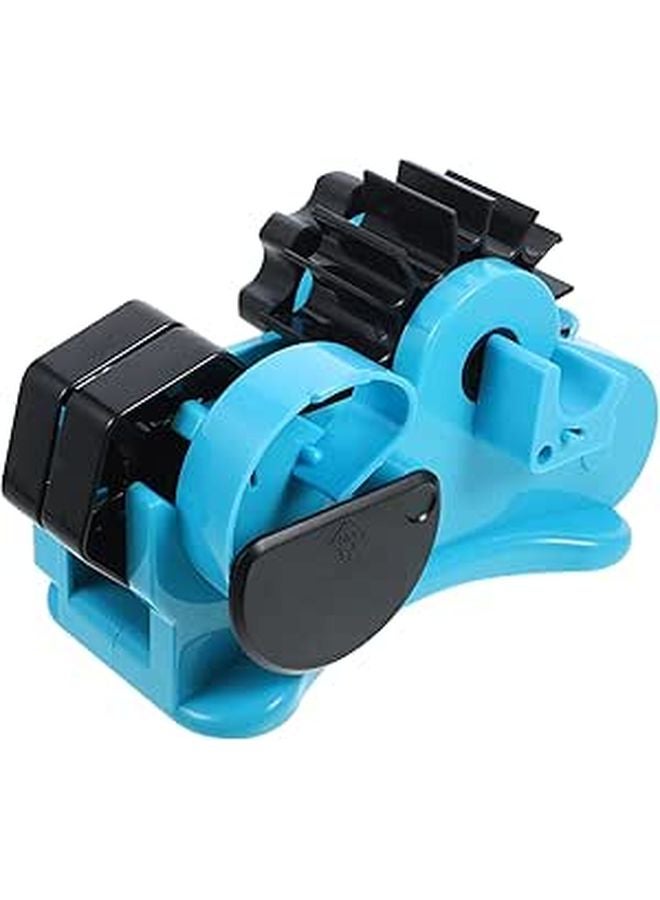 Blue Large Tape Dispenser Holder with Segmented Cutter for Packaging and Office Use - Image 1