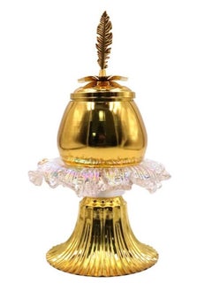 RSG Metal Oud Incense Burner Portable Bakhoor Holder Flower Design – DT2050  - Image 1