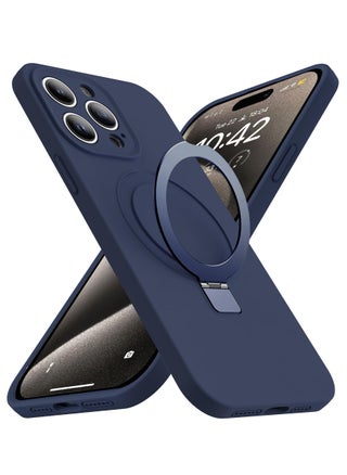 iPhone 15 Pro MagSafe Case with Magnetic Invisible Stand,【Full Shockproof Protection】Silicone Phone Cover with Kickstand for Apple 15 Pro (Navy Blue) - pzsku/Z4ACCD3AF21572CB3F454Z/45/1746966290/6f7f309d-8ec4-493c-a384-1aa6f99e09b3