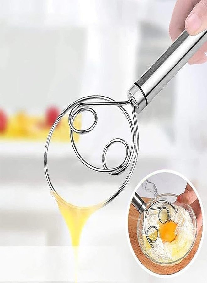 Shriday Bread Mixing Tool, Stainless Steel Danish Dough Whisk, Mixing Tool for Baking Dough, Pizza, Cookies, and Cake Batter, Heavy Duty Kitchen Whisk, Stainless Steel Atta Maker - Image 4
