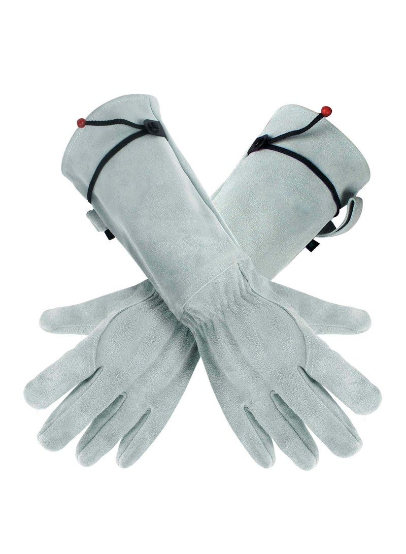 Excefore Heavy Duty Gardening Gloves, Rose Pruning Gloves for Men & Women, Long Thorn Proof Gardening Gloves, Breathable Leather Gauntlet , Best Garden Gifts & Tools for Gardener (Size: M)  - Image 5