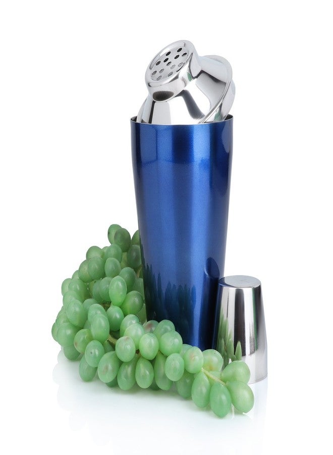 Urban Snackers Stainless Steel Cocktail/mocktail Shaker, Blue - Image 1