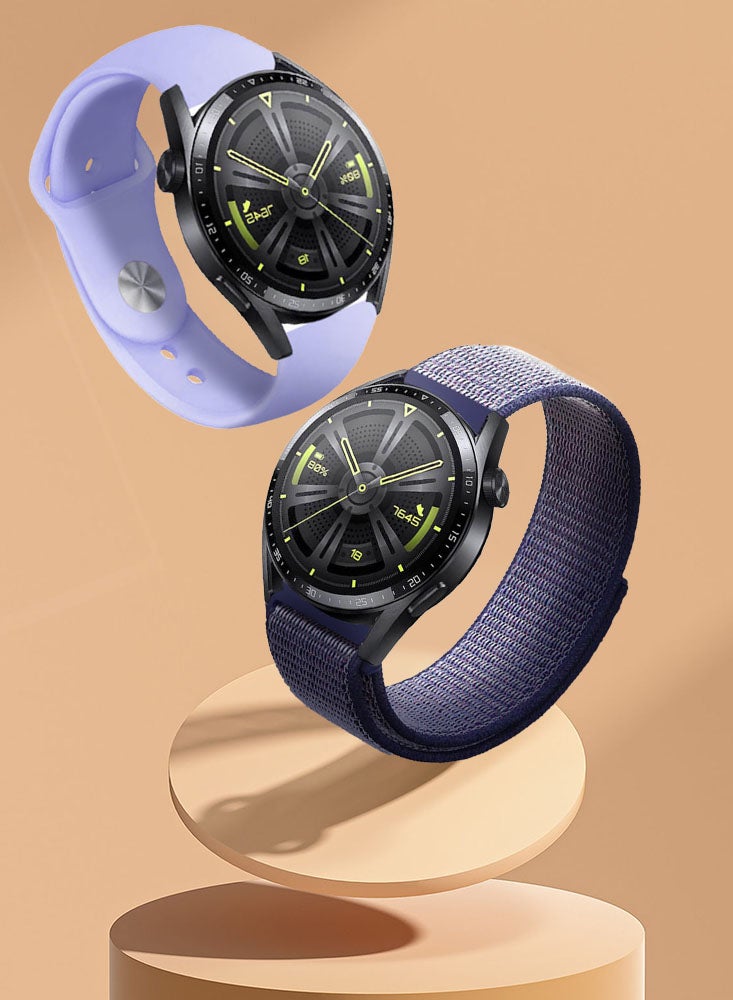 Perfii 3pcs Watchband Bundle Compatible with all Samsung, Huawei, Amazfit, Fitbit and Honor with 22mm band size - Image 2