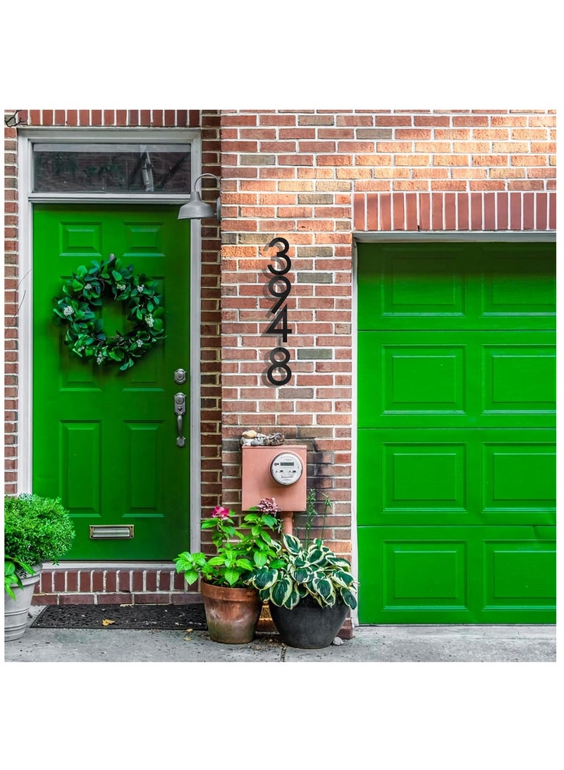 RATSAW 8 inch Floating House Numbers for Outside Large Black Anti-Rust Home Number with Nails Kit and Template Easy to Be Mounted for Exterior House Address Garage Gate Street Farmhouse Number 2 - Image 2