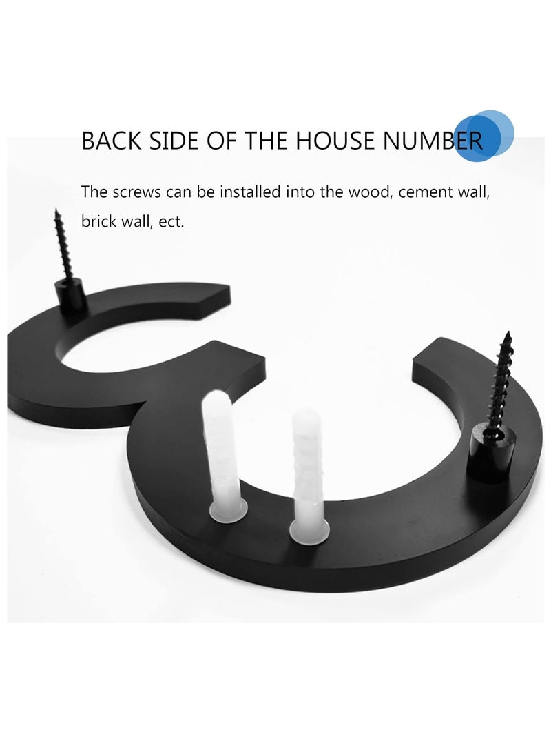 RATSAW 8 inch Floating House Numbers for Outside Large Black Anti-Rust Home Number with Nails Kit and Template Easy to Be Mounted for Exterior House Address Garage Gate Street Farmhouse Number 2 - Image 4